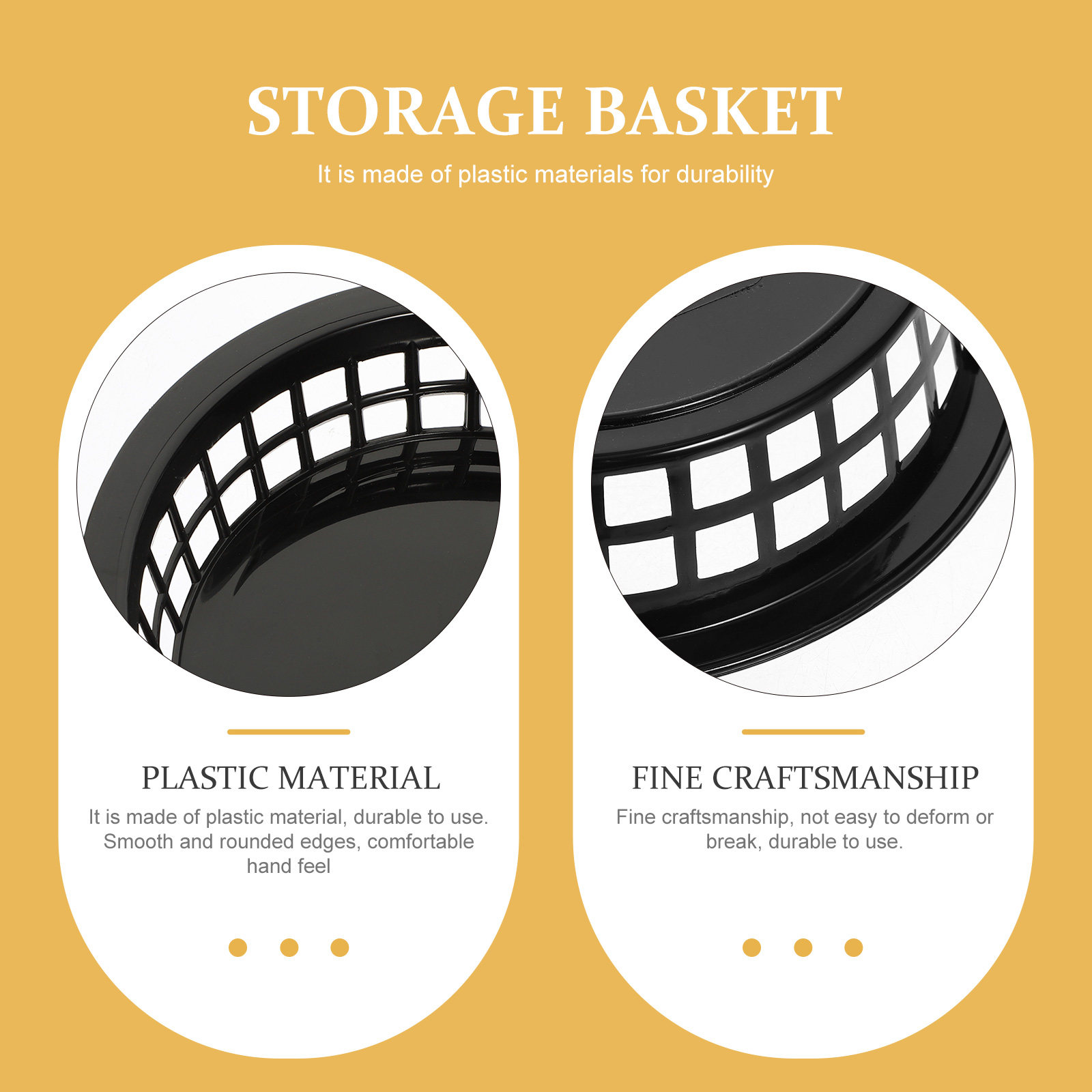 Food Snacks Basket - 6Pcs French Fries Baskets Plastic Food