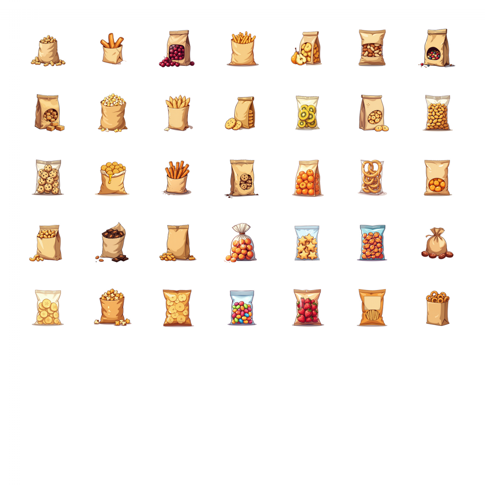 35pcs-100pcs Decals  crunchy S - Junk Food Snacks 评论和价格