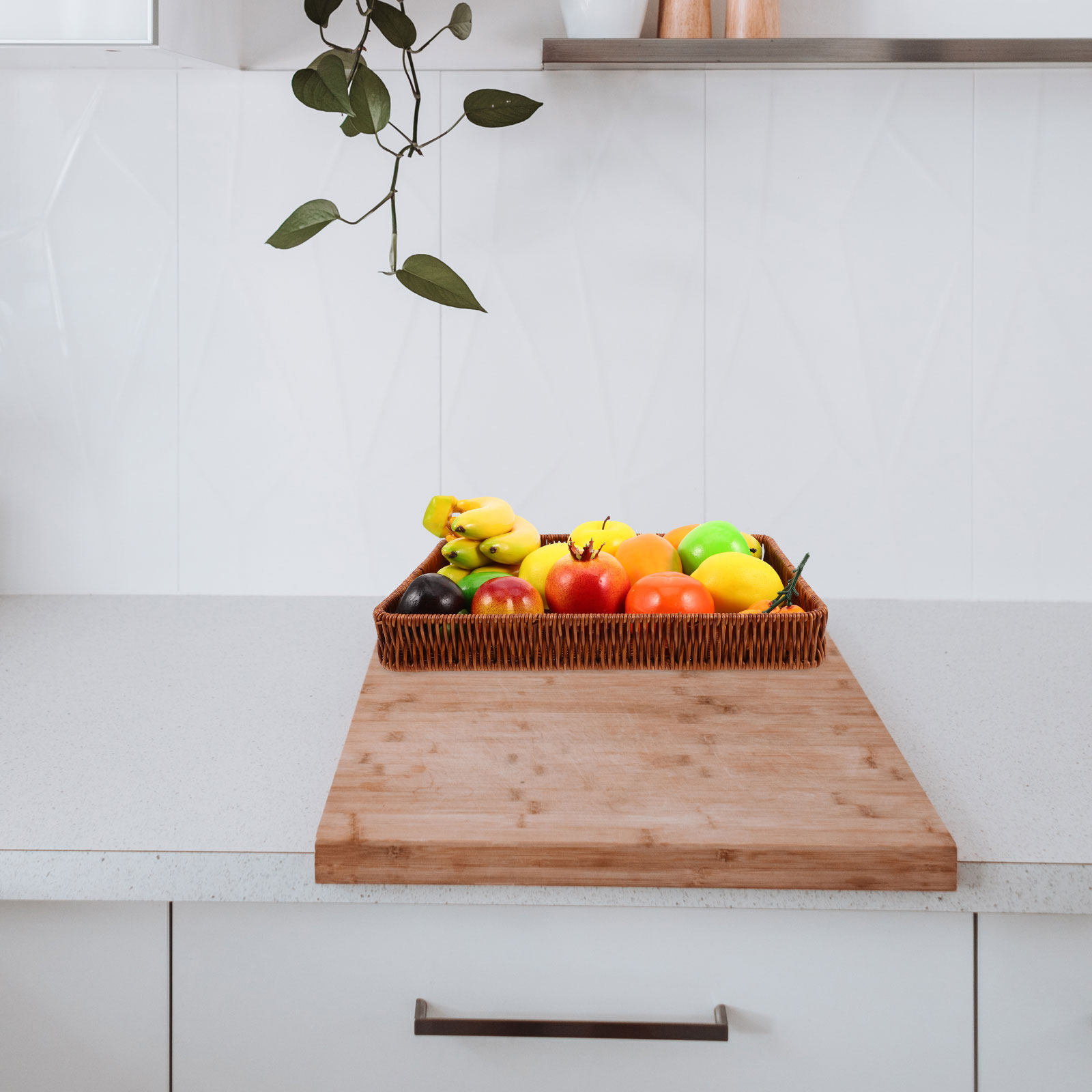 Flat Handwoven Woven Snack Fru - Food Snacks Basket 评论和价格
