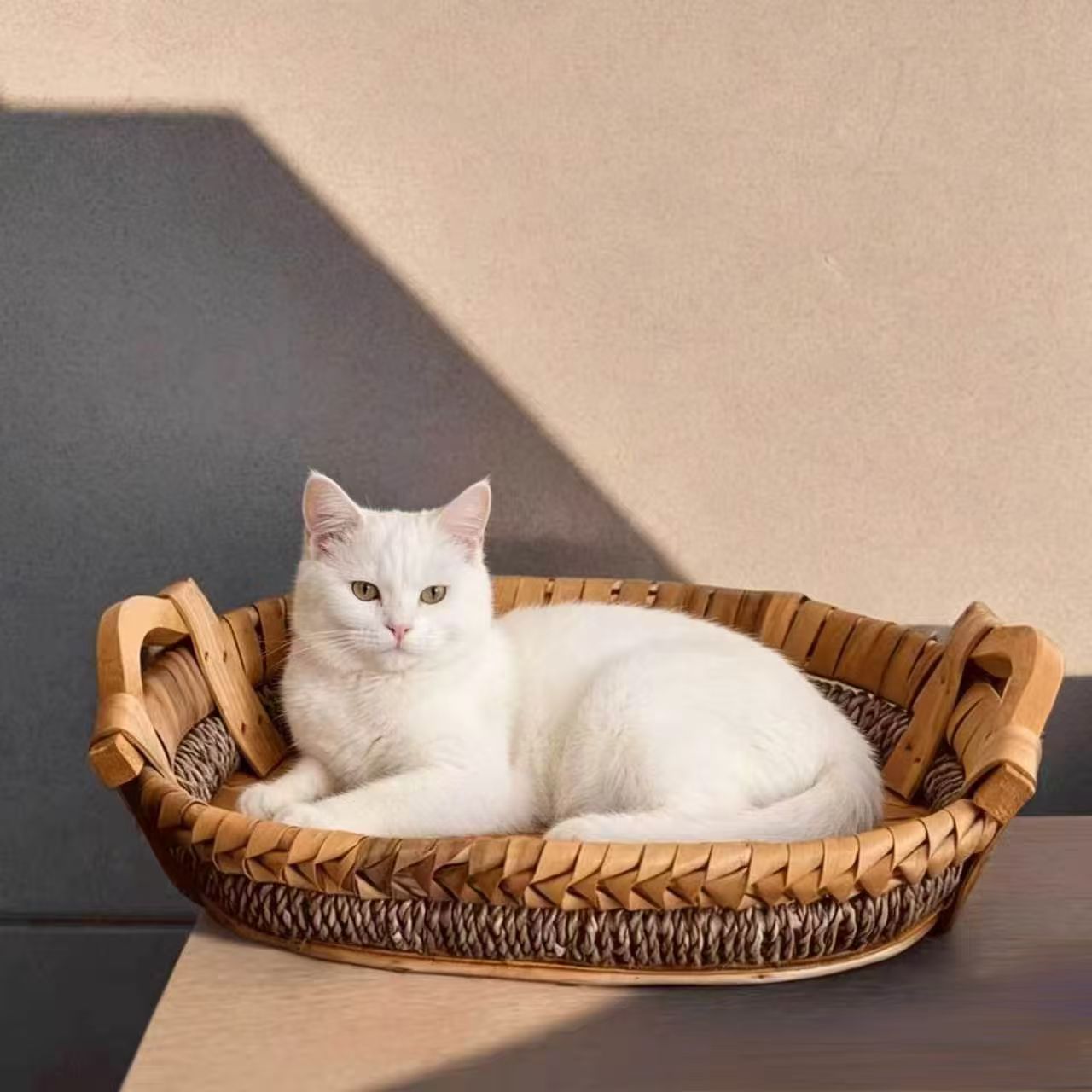 Vintage Hand Woven Natural Wil - Food Snacks Basket 评论和价格
