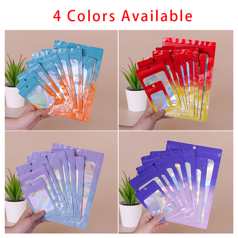 Holographic Color Square Zippe - Food Snack 评论和价格