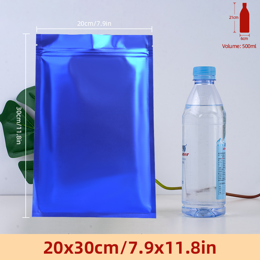 100pcs Matte Blue Foil Zipper  - Food Snack 评论和价格