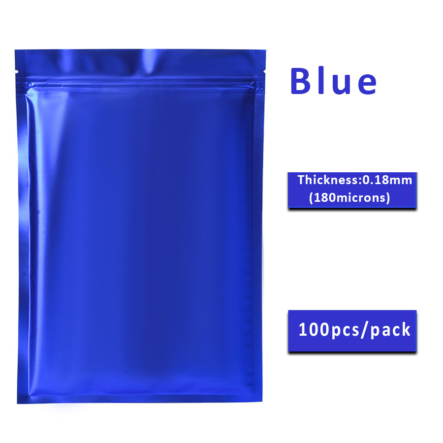 100pcs Matte Blue Foil Zipper  - Food Snack 评论和价格