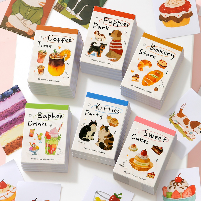 Pocket-Sized Sticker Book Coff - Junk Food Snacks 评论和价格
